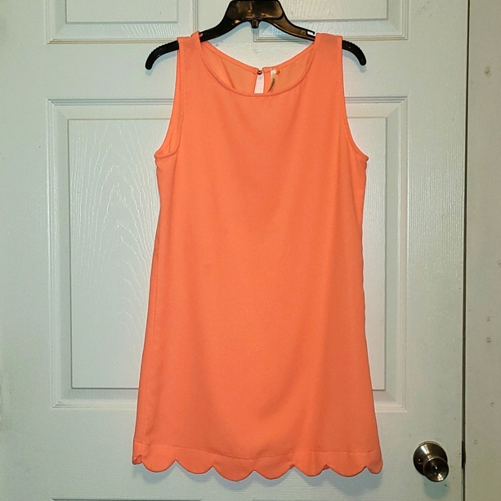 Coral sleeves dress